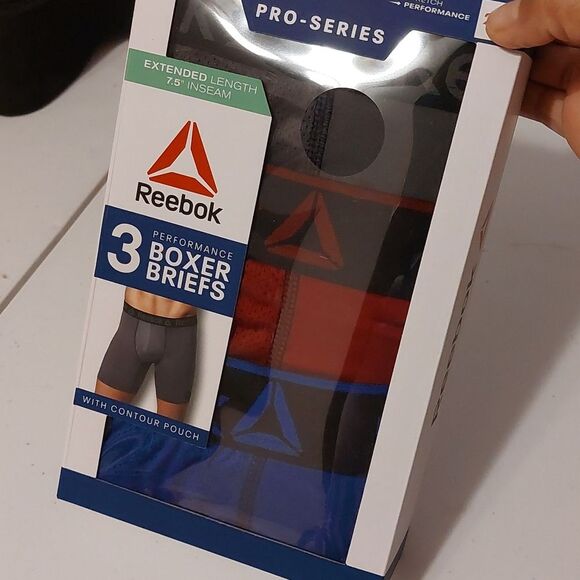 Reebok Pro Seriez 3-Pack Extended Lengths Performance Boxer Briefs Size 2XL - Picture 3 of 5